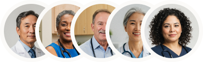 Profile photos of licensed U.S. doctors available for immediate telemedicine consultations