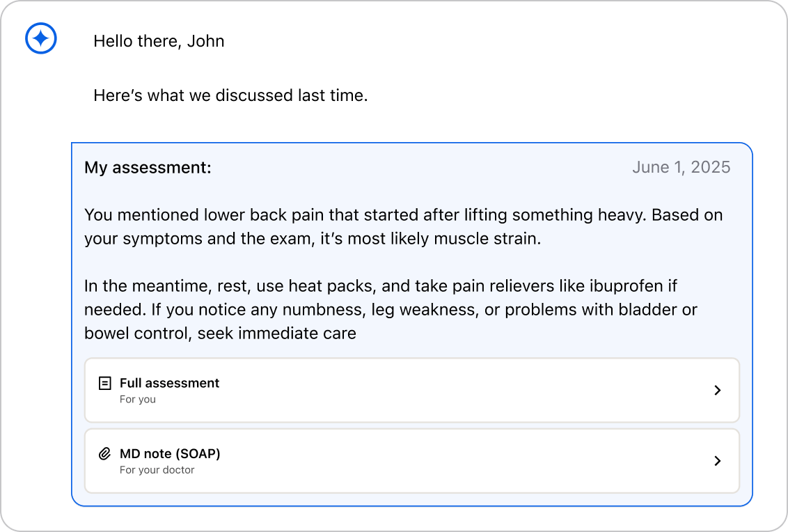 Continuity with a Clinical Memory