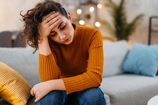 image of a woman in stress