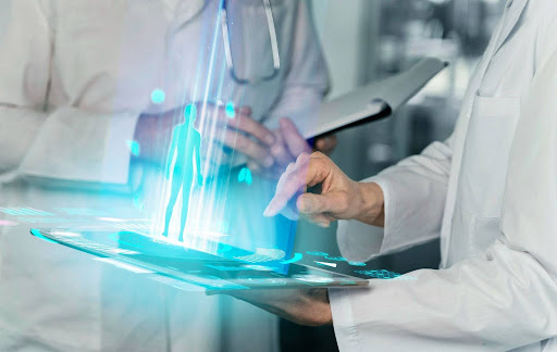 Doctors using AI technology