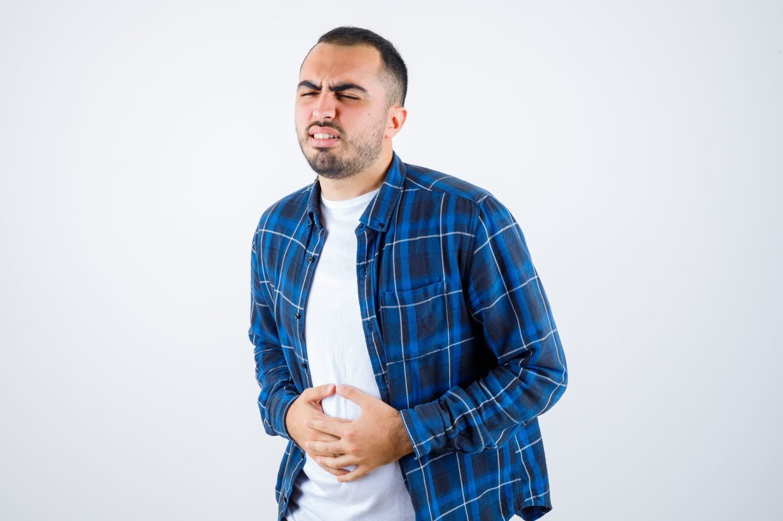 Man feeling a bellyache