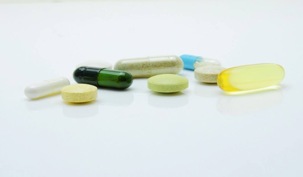A grid of colorful pills