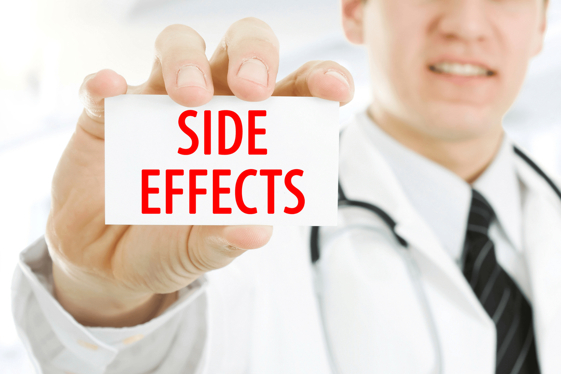 Doctor highlighting medication side effects and treatment risks to consider.